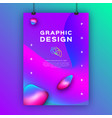 geometric gradient background fluid shapes vector image vector image