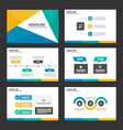 yellow green blue presentation templates vector image