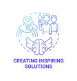 creating inspiring solutions blue gradient vector image vector image