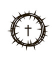 crown thorns and cross vector image vector image