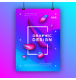 trendy graphic design poster liquid shapes vector image vector image