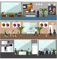 flat design of business people or office workers vector image vector image