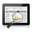 concept - search on tablet pc vector image vector image