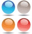 four globes vector image vector image
