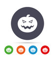 halloween pumpkin sign icon party vector image