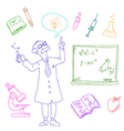 laboratory doodles vector image