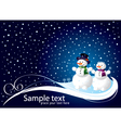 christmas card with smowman vector image