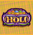 logo for indian holi festival vector image vector image