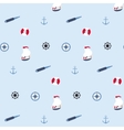 seamless pattern in marine style vector image