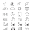 air conditioning cooling thin line icons vector image