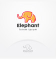 baby elephant logo vector image vector image
