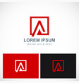 square letter a icon logo vector image