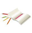 book with pencils vector image