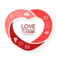 heart circle infographic template for love vector image