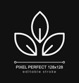 organic plants pixel perfect white linear icon vector image vector image