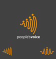 people voice concept symbol vector image vector image