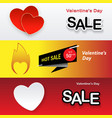 valentines day set holiday banners for sale vector image vector image