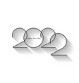 2022 new year logo design holiday greeting card vector image vector image