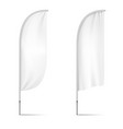 white beach flags isolated flagpole icons vector image vector image