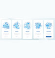 public social institutions blue onboarding mobile vector image vector image
