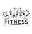sport fitness banner promotion vector image vector image