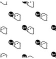 cute ghost seamless pattern halloween background vector image