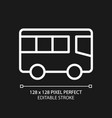 public transport pixel perfect white linear icon vector image vector image