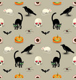 traditional halloween seamless pattern vector image