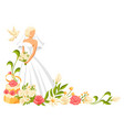 wedding beautiful bride vector image