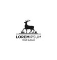 awesome deer silhouette logo designs vector image vector image
