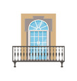 balcony with wrought iron railing classical house vector image