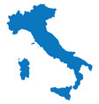 blank blue similar italy map isolated on white bac vector image vector image