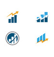 business finance logo template icon vector image