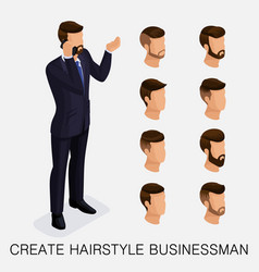 Quality isometry set colorful furniture for work Vector Image