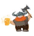 viking and beer vector image