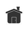 house building icon in flat style home apartment vector image