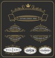 set of vintage frame and labels design vector image