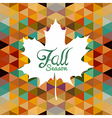 autumn leaf text with triangles background eps10 vector image vector image