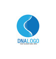 dna logo design templatemodern medical vector image