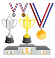 reward medal and cup vector image