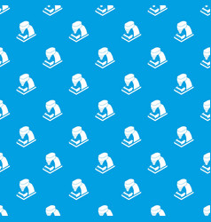 Machine tool pattern seamless blue Royalty Free Vector Image