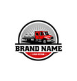 towing truck logo vector image