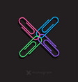 x letter monogram consist some color clip vector image vector image