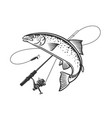 logos on a fishing theme vector image vector image