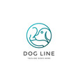 circle circular cute pet dog monogram logo design vector image