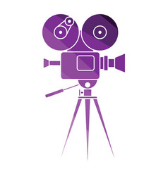 Retro cinema camera icon Royalty Free Vector Image