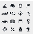 car race icons set vector image