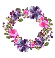 flower frame colorful floral collection vector image
