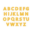 set of letters out cheese alphabet vector image