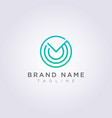 design a circle logo with decorations vector image